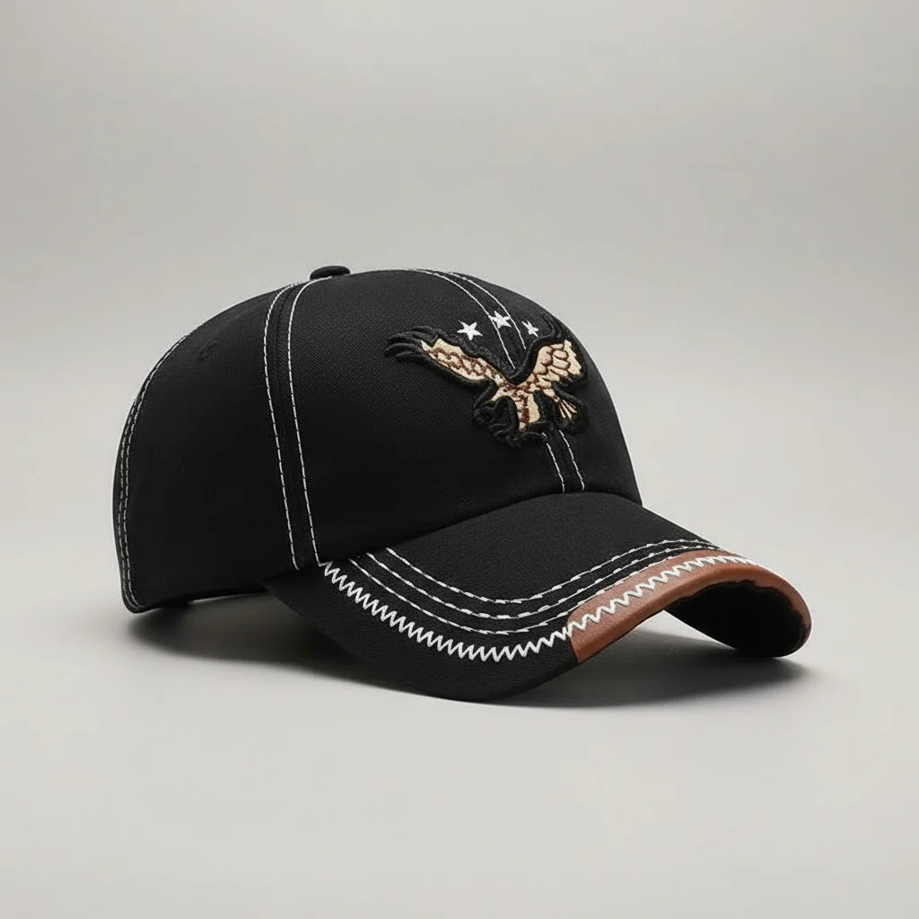 casquette vintage aigle brodé quotidien - Vue 2 - casquette vintage