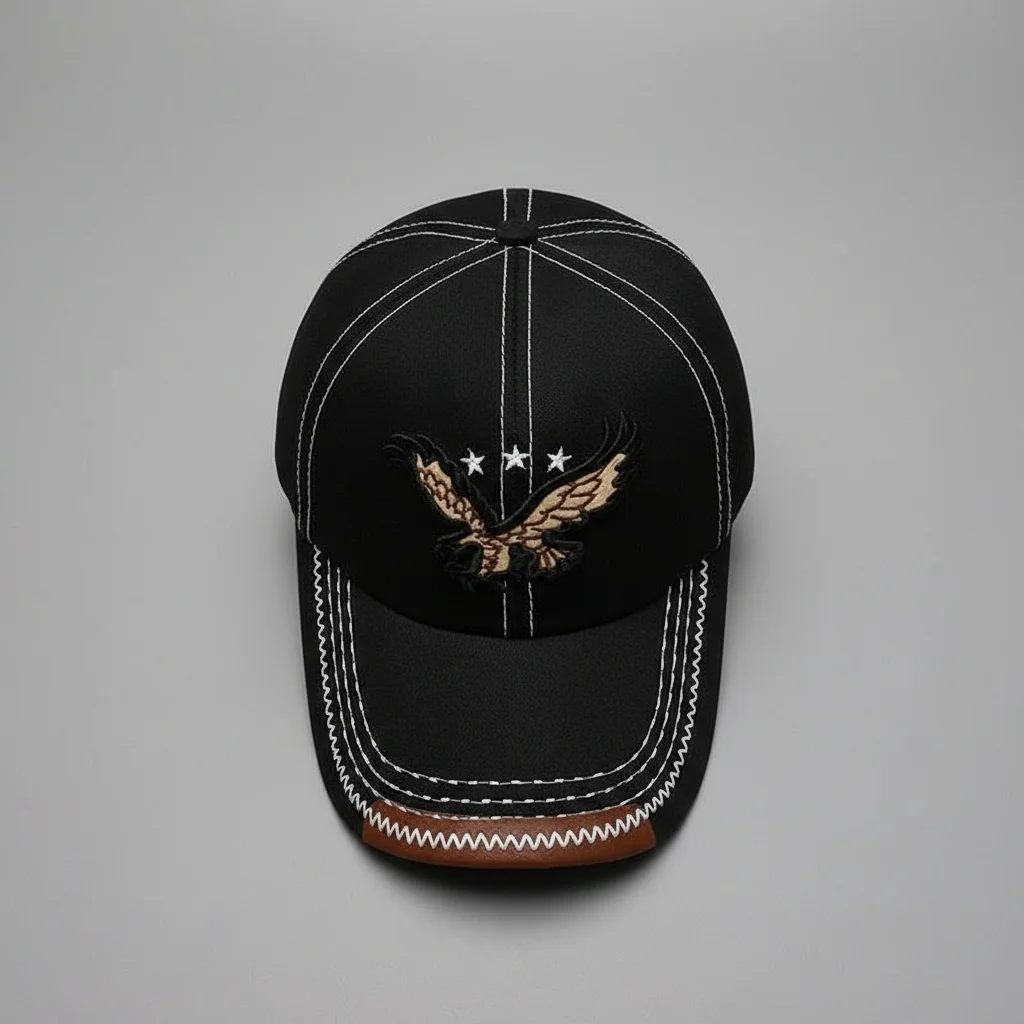 casquette vintage brodée style baseball aventure - Vue 3 - casquette vintage
