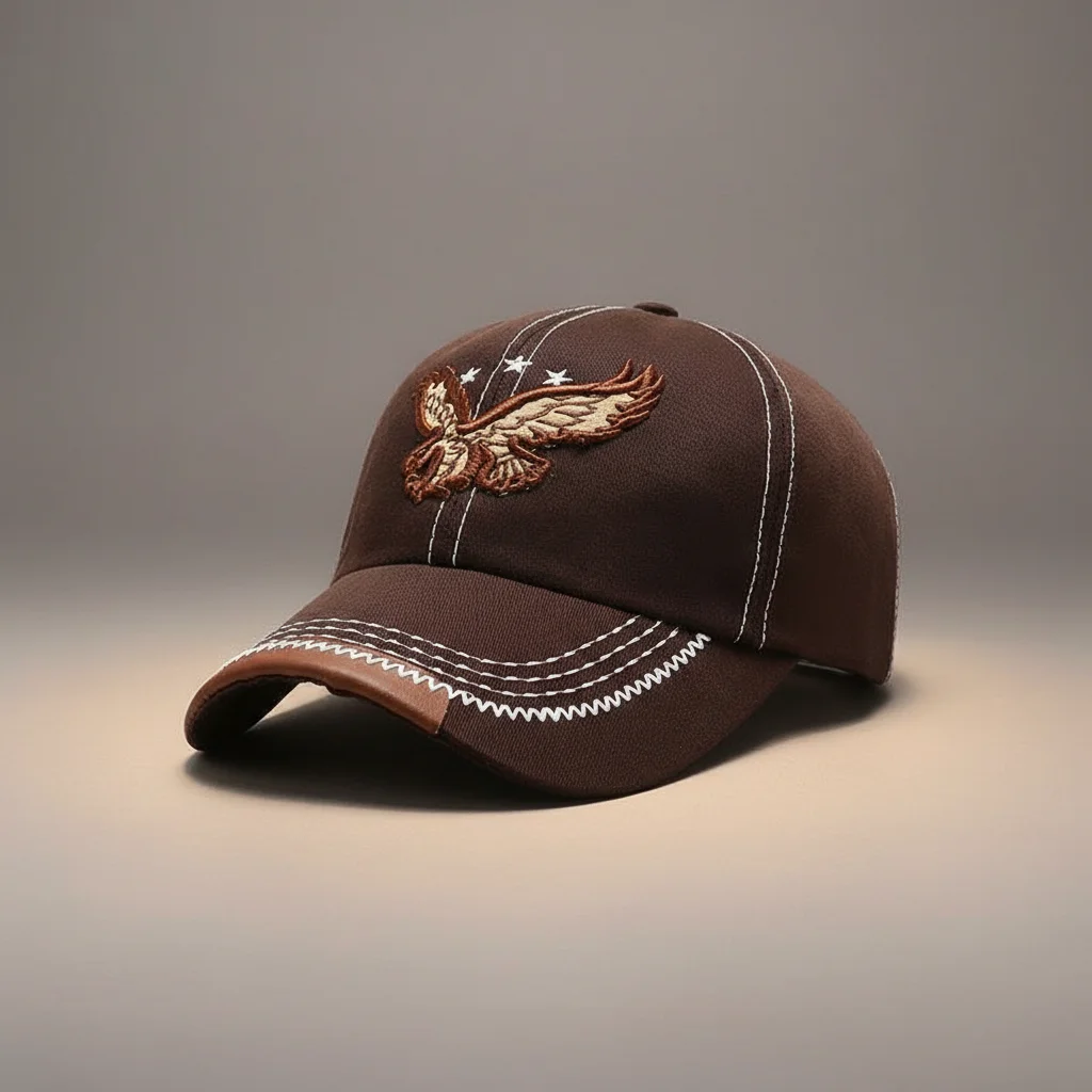 casquette vintage brodée style baseball aventure - Vue 8 - casquette vintage