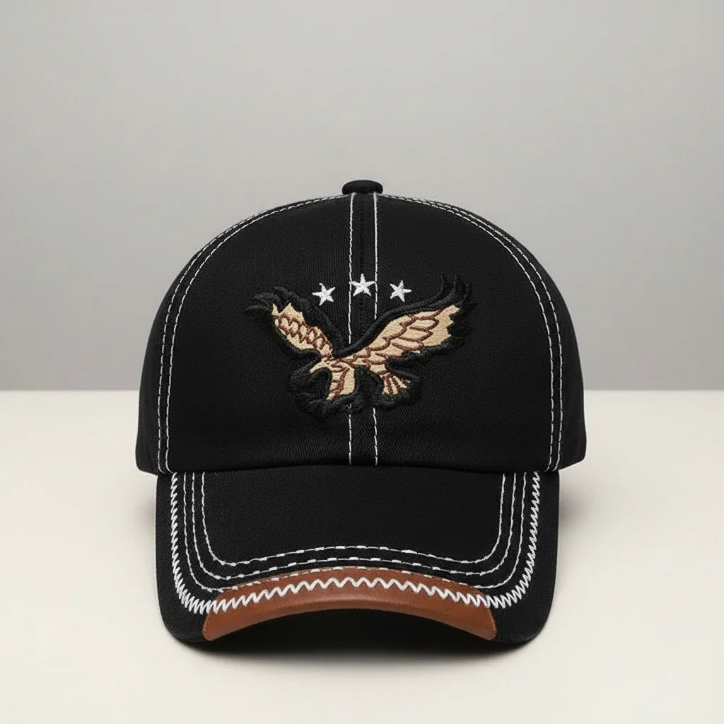 Casquette vintage coton brodé aigle voyage - Vue 10 - casquette vintage
