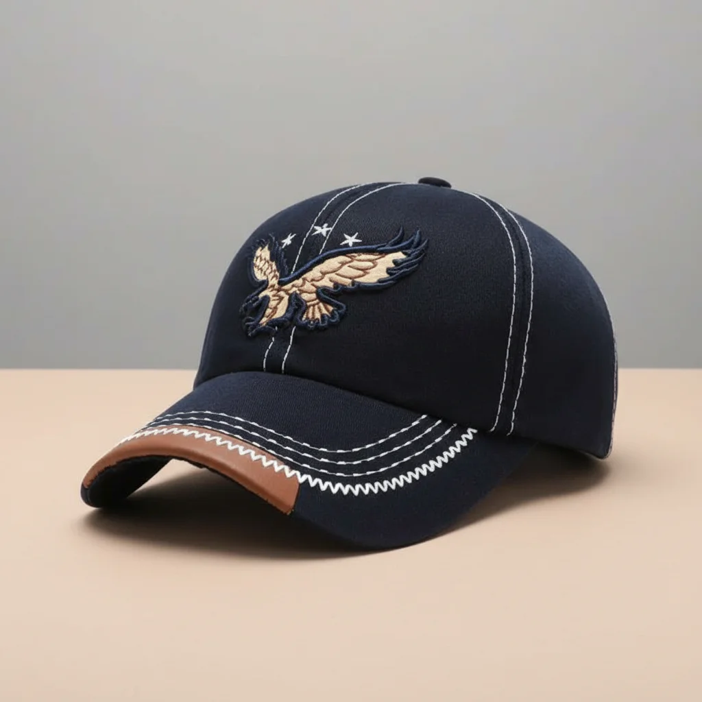 Casquette vintage coton brodé aigle voyage - Vue 11 - casquette vintage