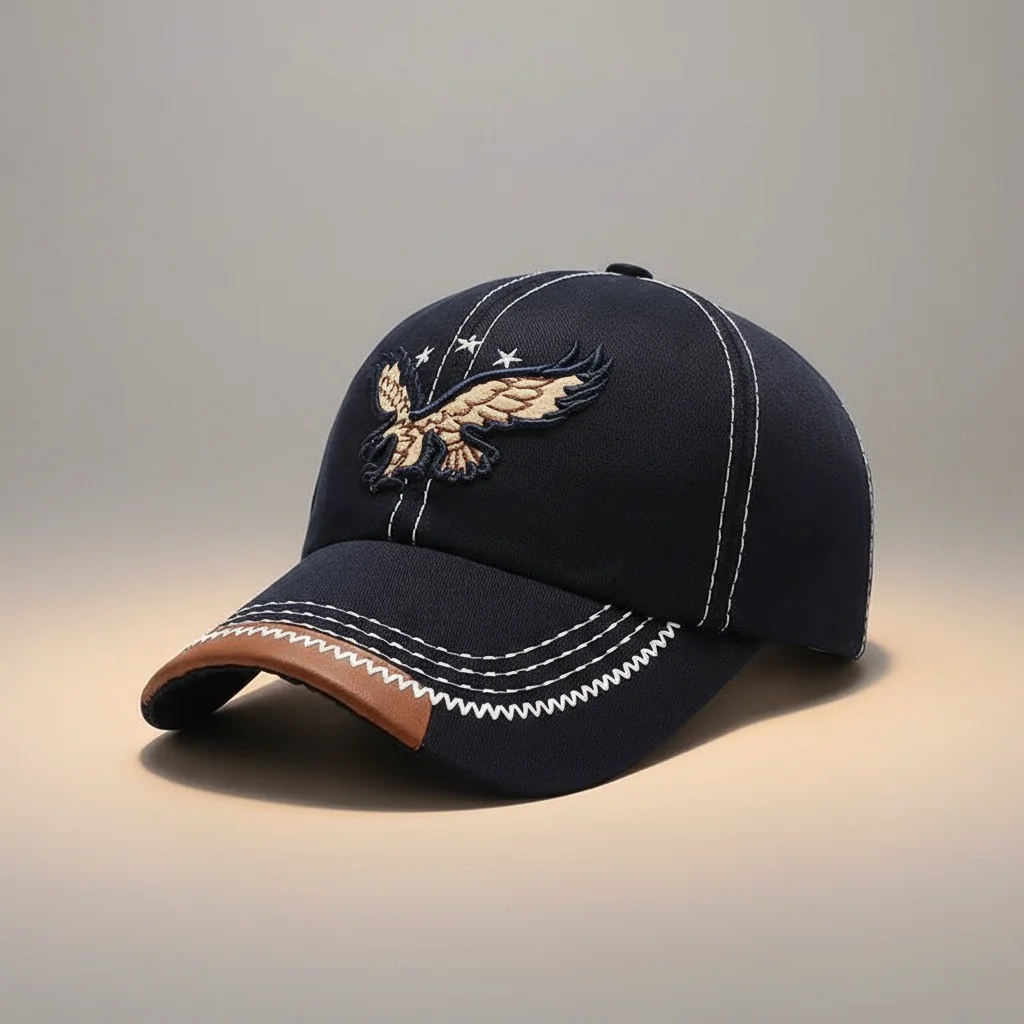 Casquette vintage coton brodé aigle voyage - Vue 13 - casquette vintage