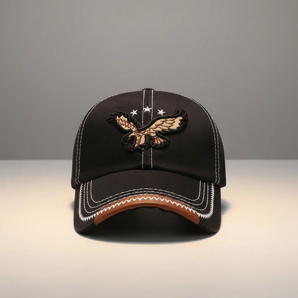 Casquette vintage coton brodé aigle voyage - Vue 14 - casquette vintage