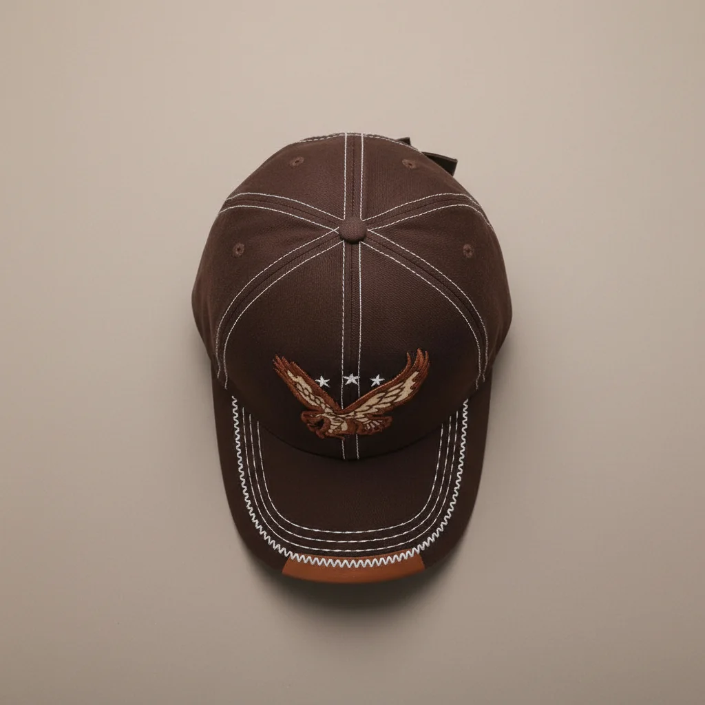 Casquette vintage coton brodé aigle voyage - Vue 3 - casquette vintage