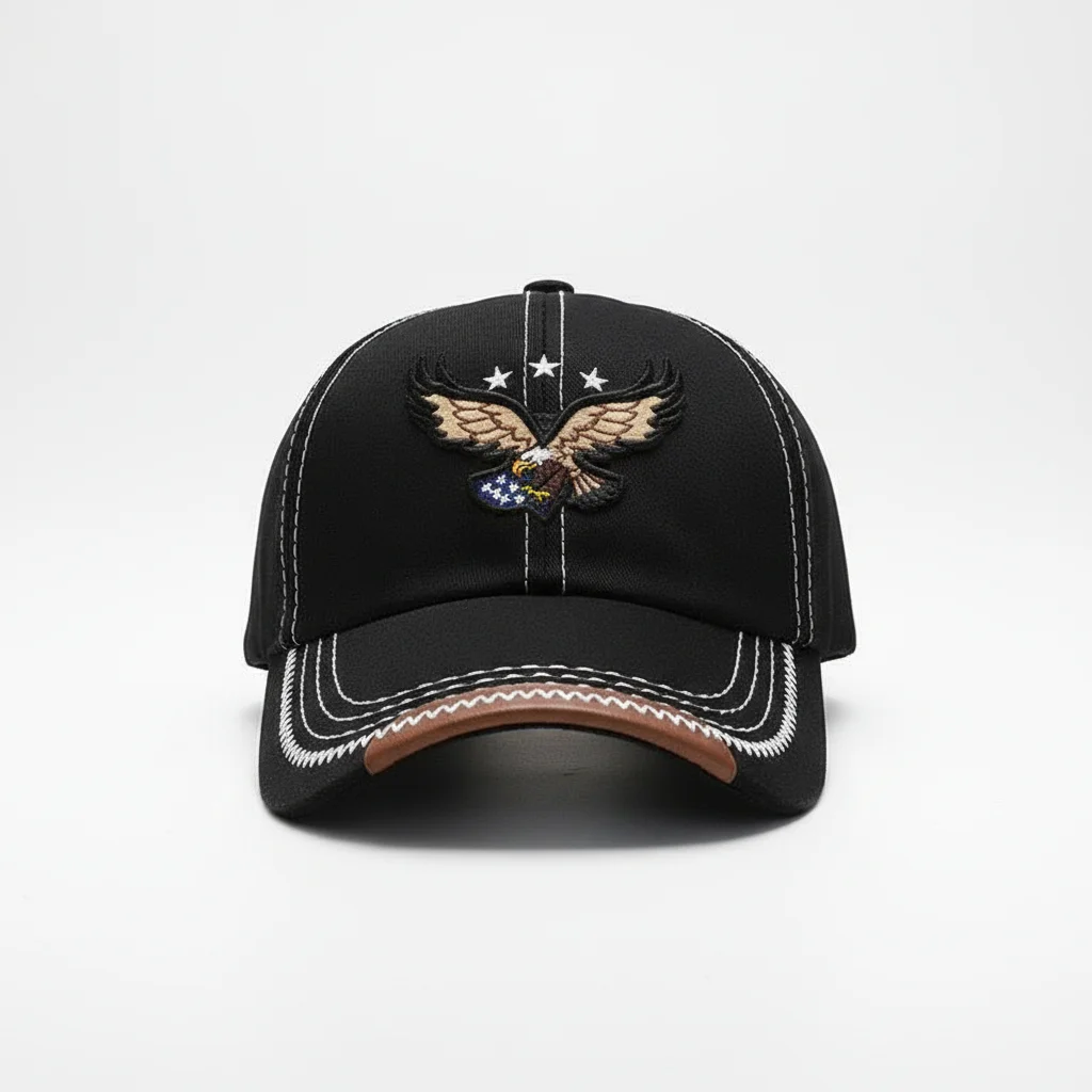 Casquette vintage coton brodé aigle voyage - Vue 9 - casquette vintage