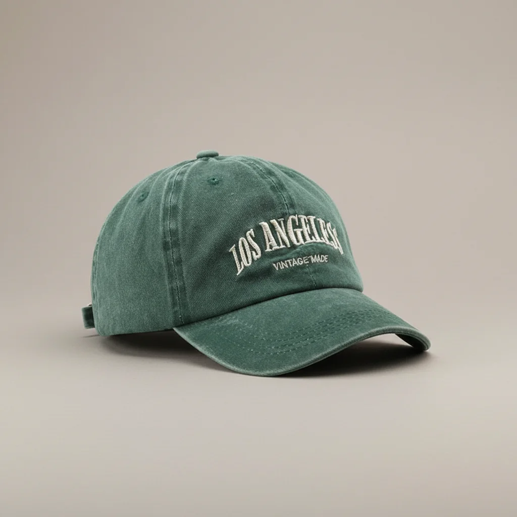 casquette vintage coton brodé ajustable unisexe - Vue 1 - casquette vintage