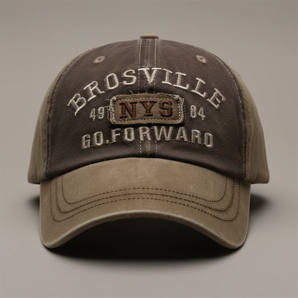 Casquette vintage coton brodé ajustable unisexe - Vue 4 - casquette vintage