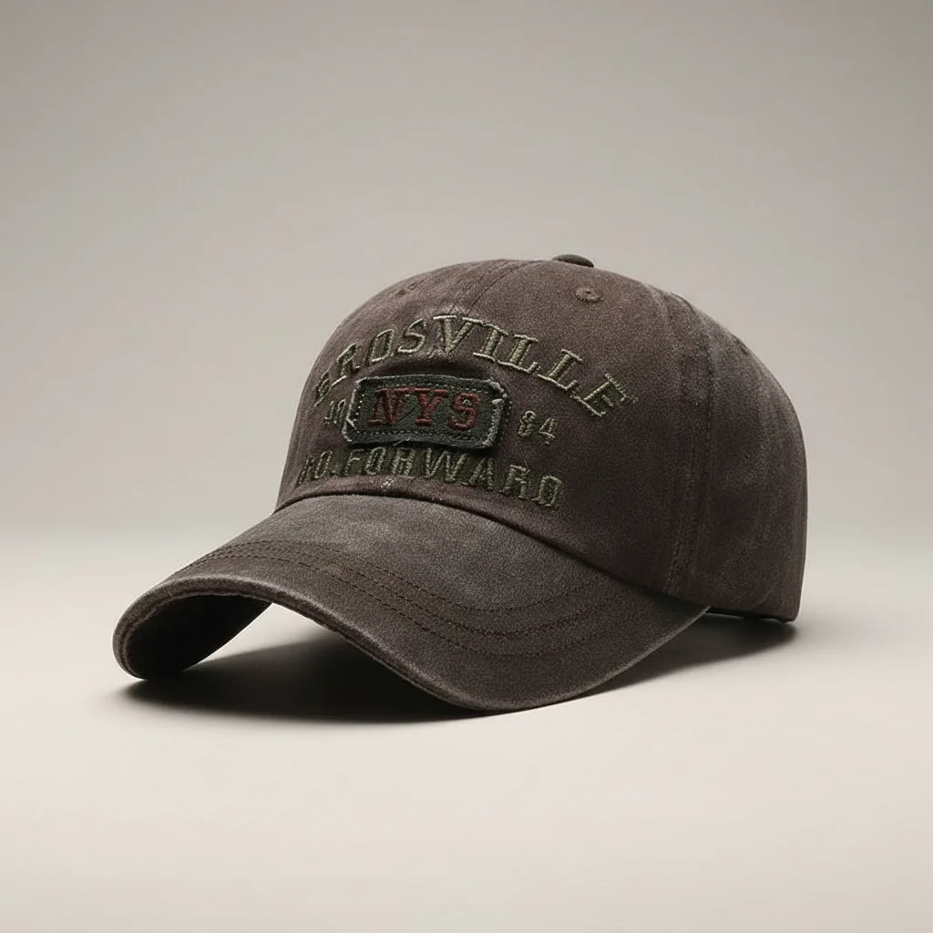 Casquette vintage coton brodé ajustable unisexe - Vue 6 - casquette vintage