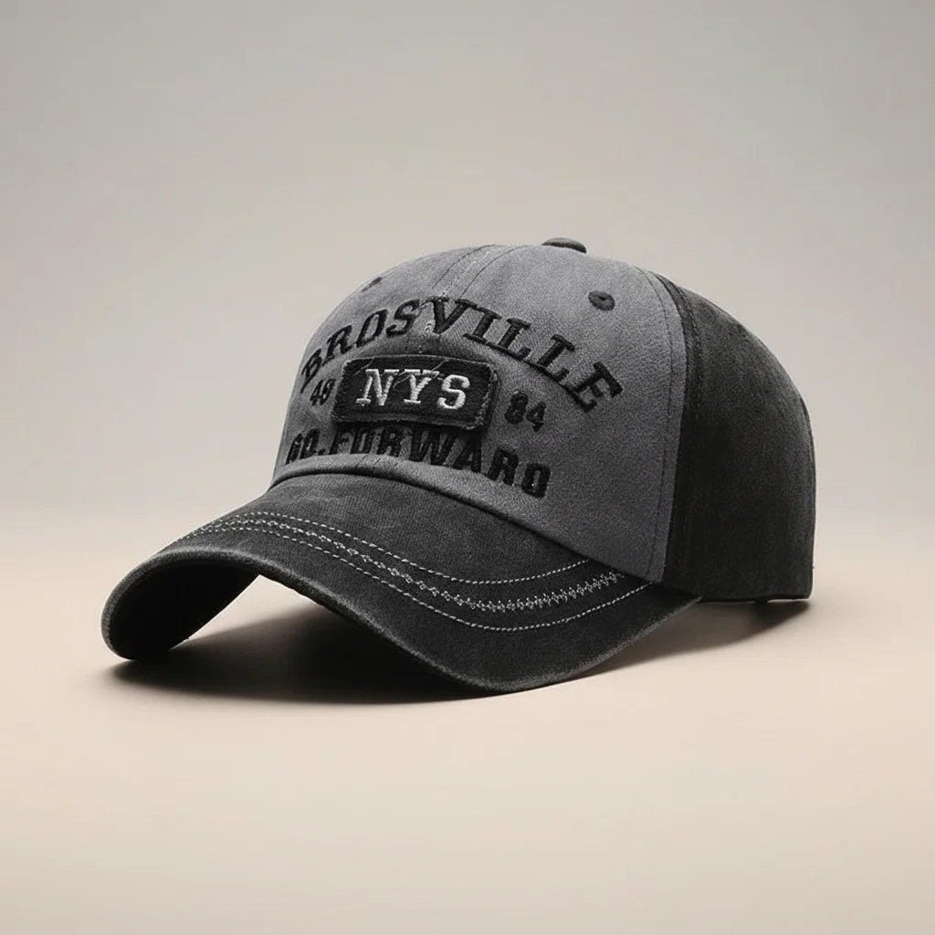 Casquette vintage coton brodé ajustable unisexe - Vue 9 - casquette vintage