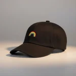 casquette vintage coton brodé arc-en-ciel - Vue 1 - casquette vintage