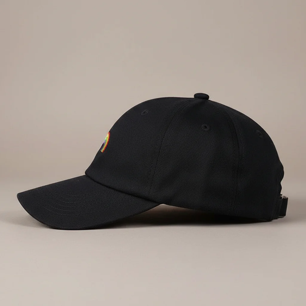 casquette vintage coton brodé arc-en-ciel - Vue 2 - casquette vintage