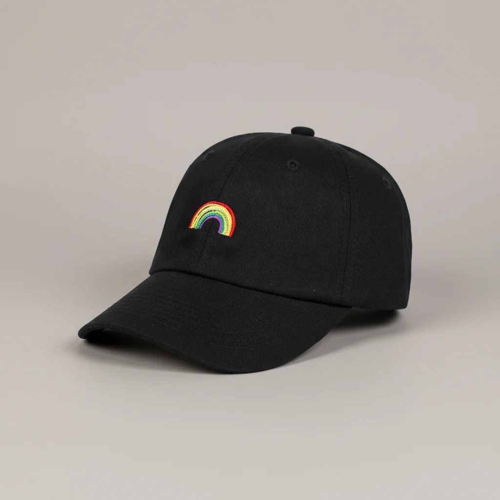 casquette vintage coton brodé arc-en-ciel - Vue 6 - casquette vintage