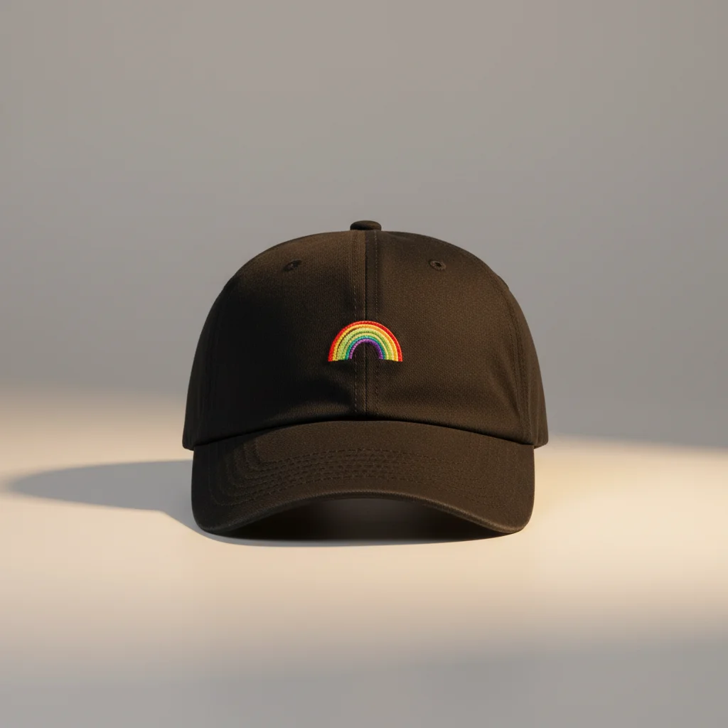 casquette vintage coton brodé arc-en-ciel - Vue 8 - casquette vintage