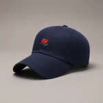 casquette vintage coton brodé fleur - Vue 1 - casquette vintage