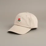 Casquette vintage coton brodé fleur délicate - Vue 1 - casquette vintage