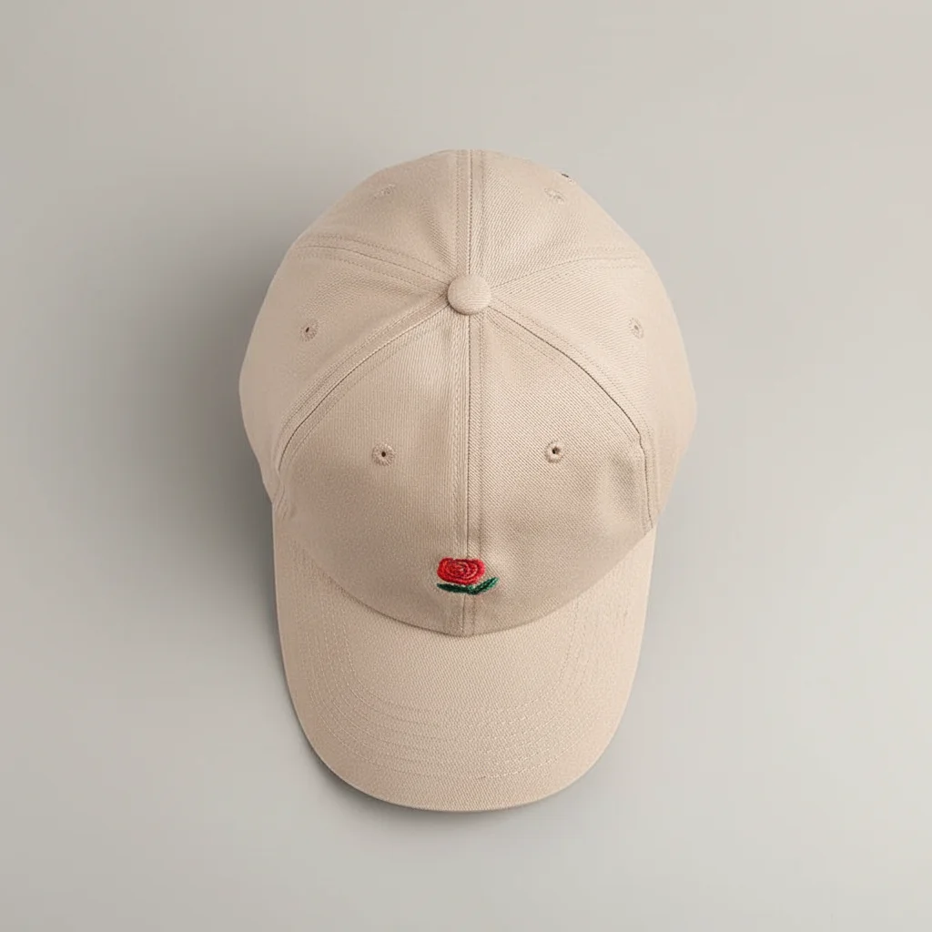 Casquette vintage coton brodé fleur délicate - Vue 3 - casquette vintage