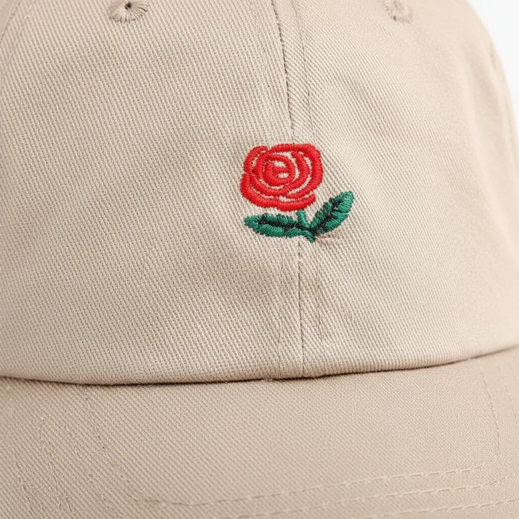 Casquette vintage coton brodé fleur délicate - Vue 4 - casquette vintage