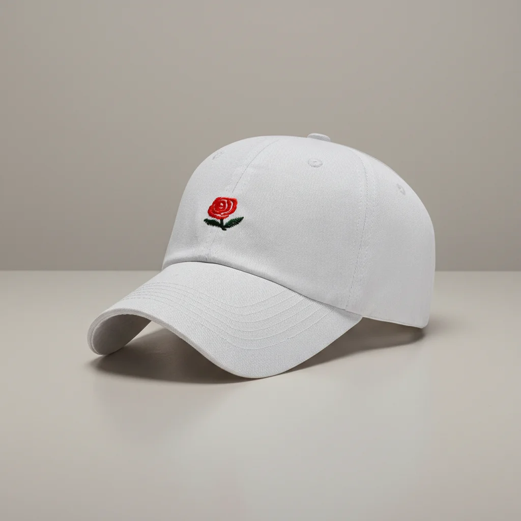 Casquette vintage coton brodé fleur délicate - Vue 6 - casquette vintage