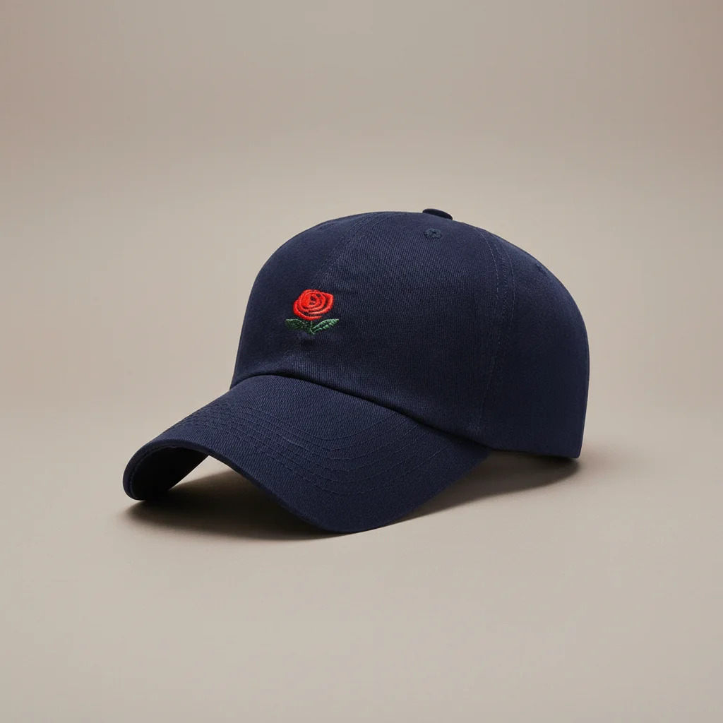 Casquette vintage coton brodé fleur délicate - Vue 9 - casquette vintage