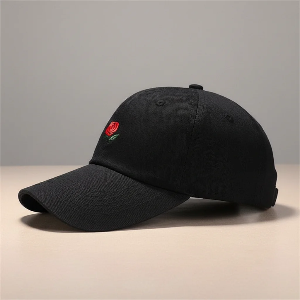 casquette vintage coton brodé fleur discrète - Vue 2 - casquette vintage