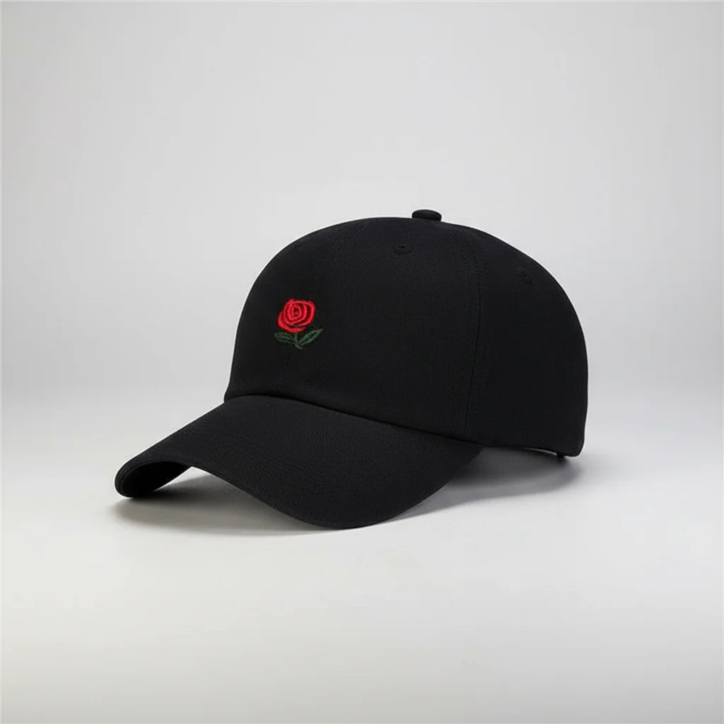 casquette vintage coton brodé fleur discrète - Vue 3 - casquette vintage