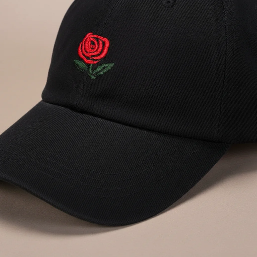 casquette vintage coton brodé fleur discrète - Vue 4 - casquette vintage