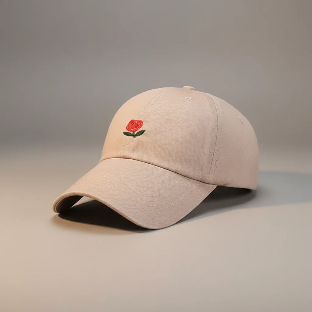 casquette vintage coton brodé fleur discrète - Vue 8 - casquette vintage