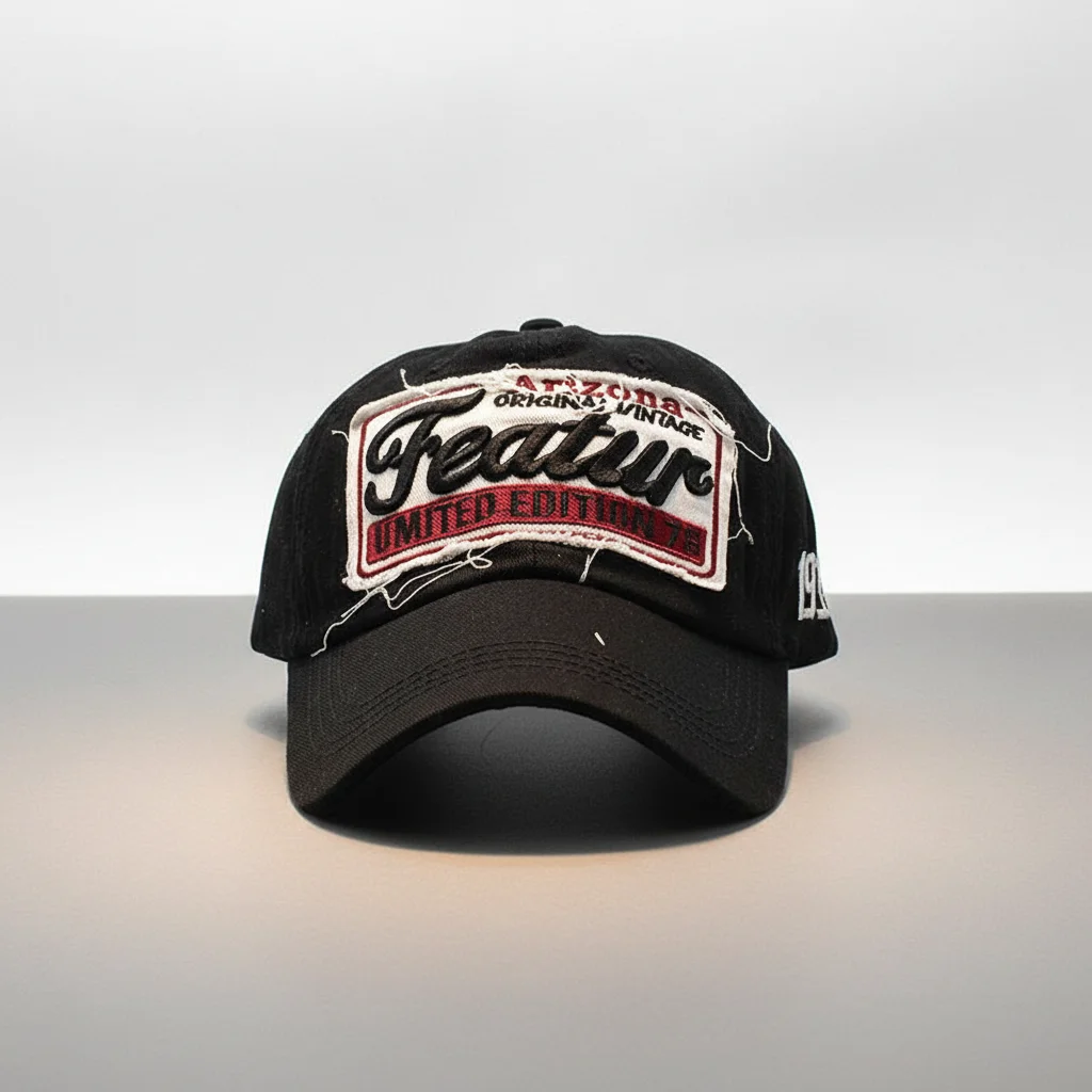 casquette vintage coton brodé look américain - Vue 1 - casquette vintage