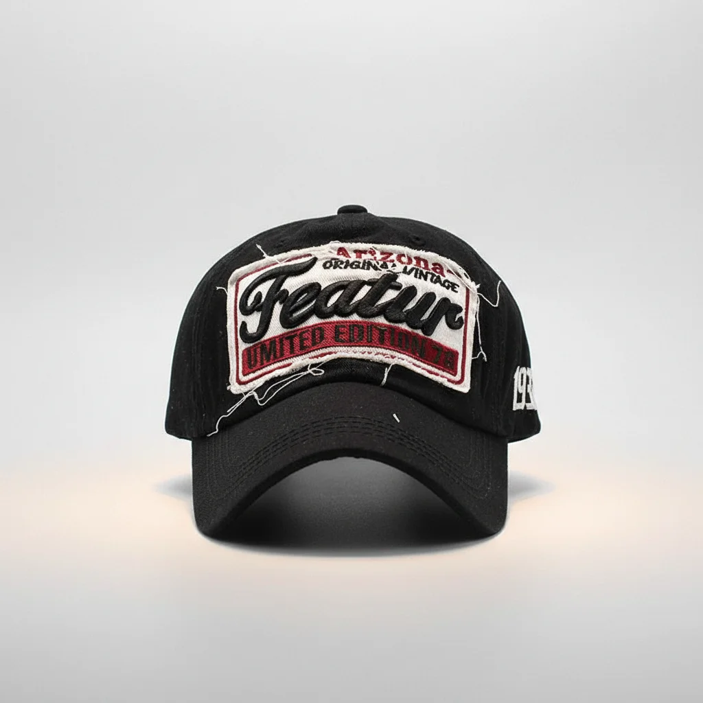 casquette vintage coton brodé look américain - Vue 4 - casquette vintage