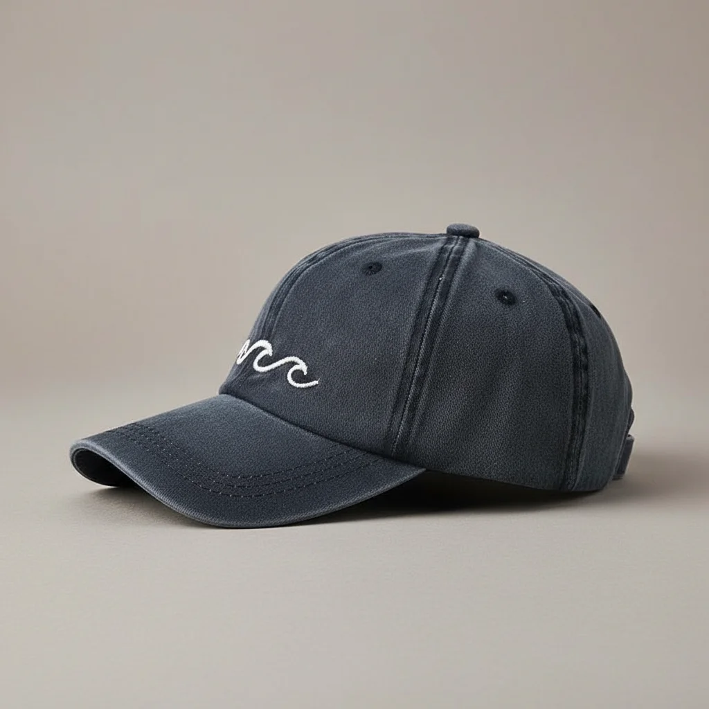 casquette vintage coton brodé motif marin - Vue 2 - casquette vintage