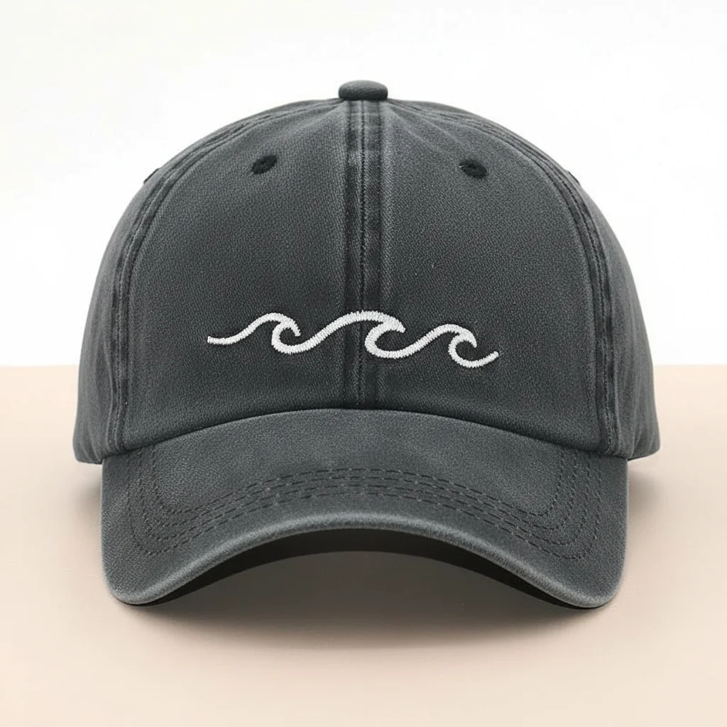 casquette vintage coton brodé motif marin - Vue 5 - casquette vintage
