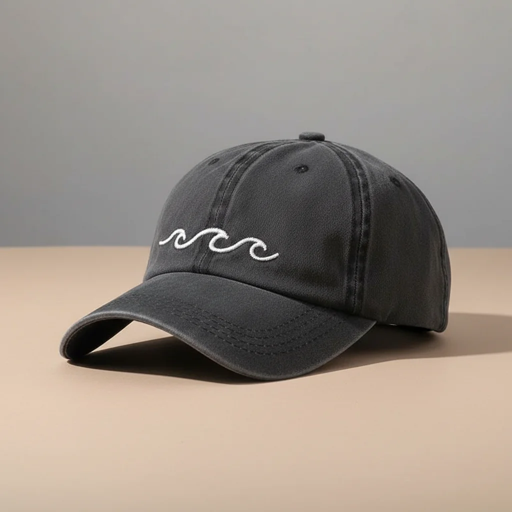 casquette vintage coton brodé motif marin - Vue 6 - casquette vintage