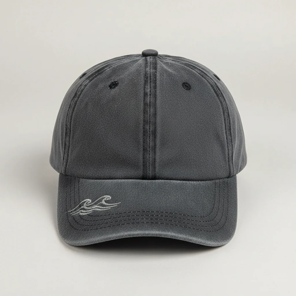 casquette vintage coton brodé motif vague - Vue 10 - casquette vintage