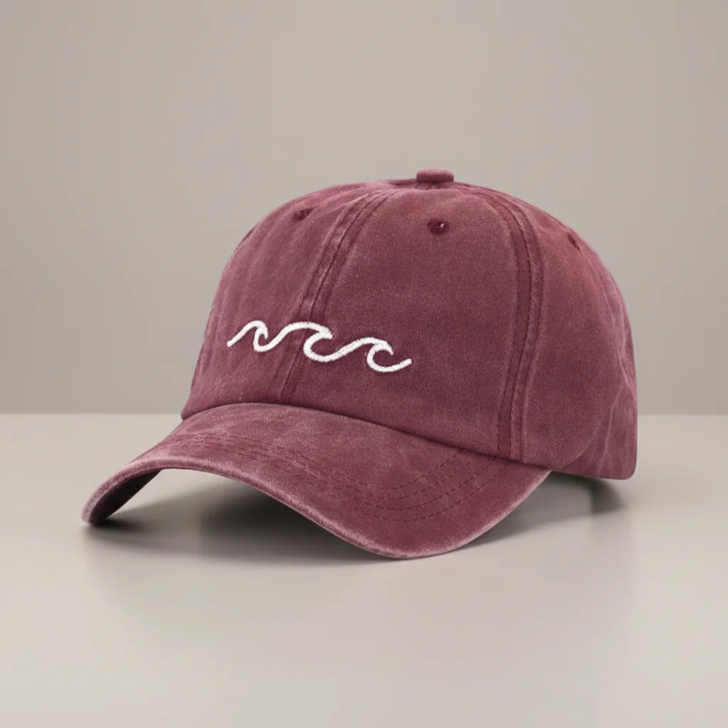 casquette vintage coton brodé motif vague - Vue 5 - casquette vintage