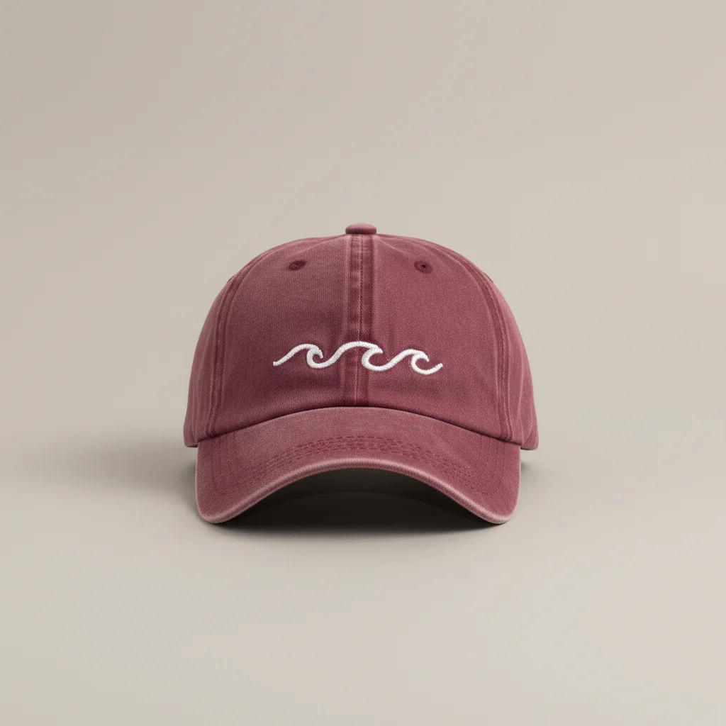 casquette vintage coton brodé motif vague - Vue 6 - casquette vintage