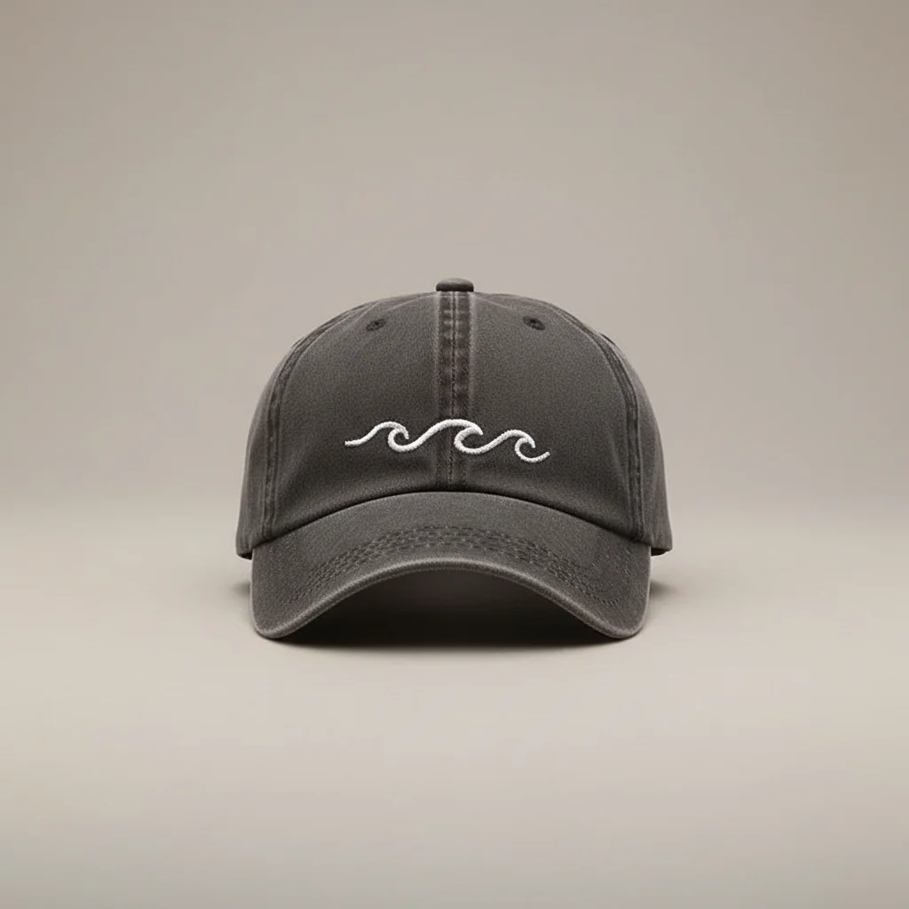 casquette vintage coton brodé motif vague - Vue 9 - casquette vintage