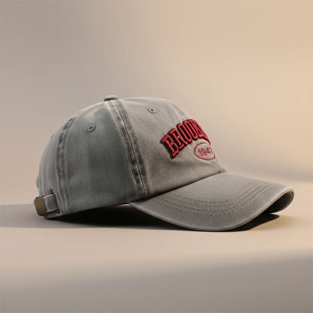 casquette vintage coton brodé réglable unisexe - Vue 2 - casquette vintage