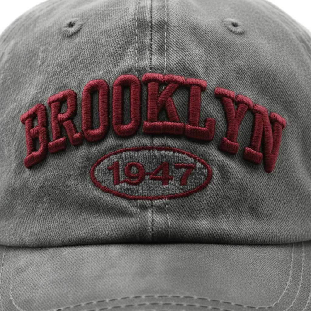 casquette vintage coton brodé réglable unisexe - Vue 4 - casquette vintage
