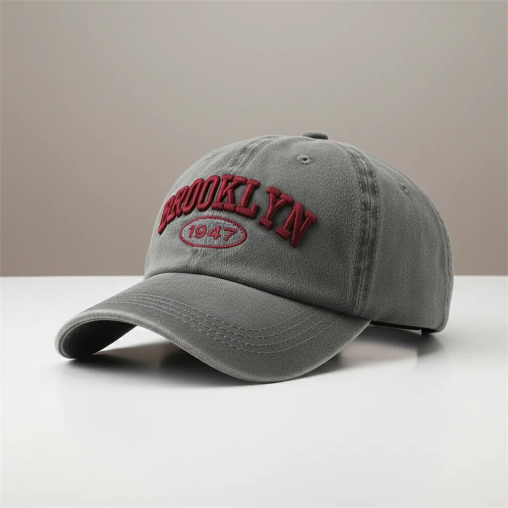 casquette vintage coton brodé réglable unisexe - Vue 5 - casquette vintage
