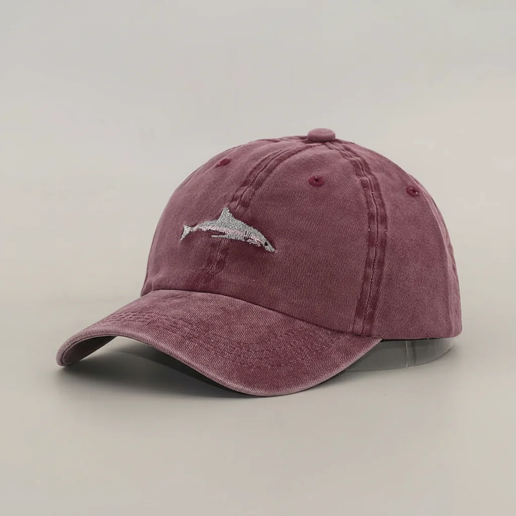 Casquette vintage coton brodé requin audacieux - Vue 7 - casquette vintage
