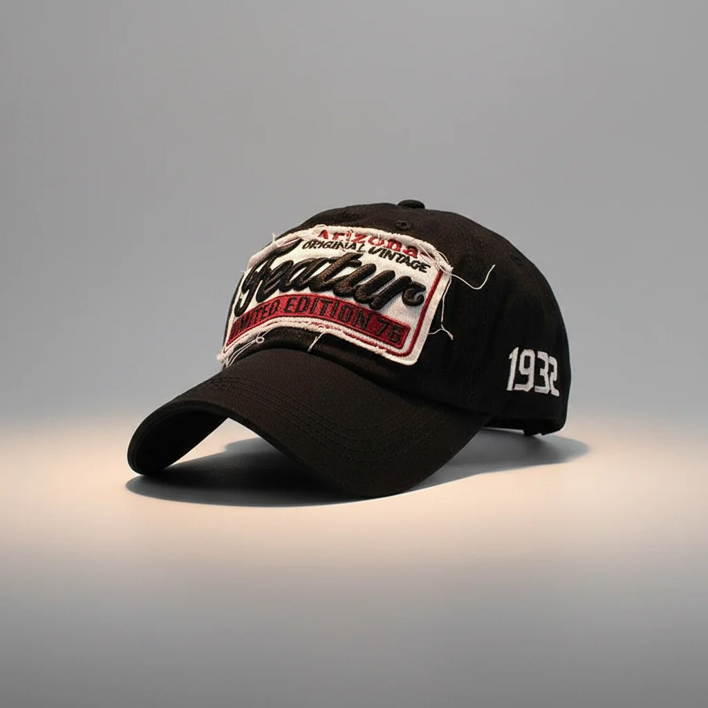 casquette vintage coton brodé style usa - Vue 1 - casquette vintage