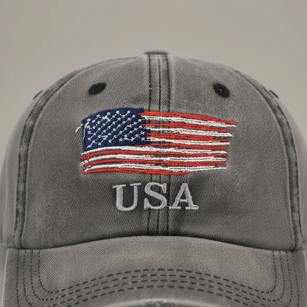 casquette vintage coton brodé style usa - Vue 4 - casquette vintage