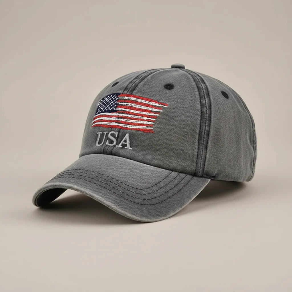 casquette vintage coton brodé style usa - Vue 5 - casquette vintage