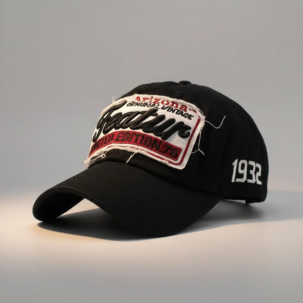 casquette vintage coton brodé style usa - Vue 5 - casquette vintage