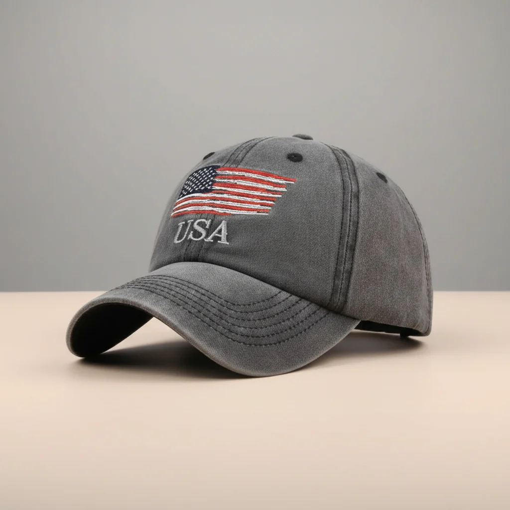 casquette vintage coton brodé style usa - Vue 7 - casquette vintage