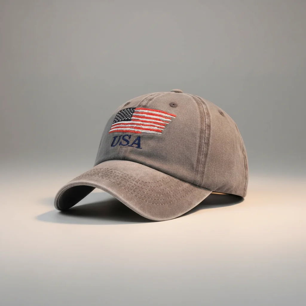 casquette vintage coton brodé style usa - Vue 8 - casquette vintage