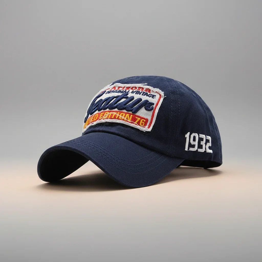 casquette vintage coton brodé style usa - Vue 8 - casquette vintage