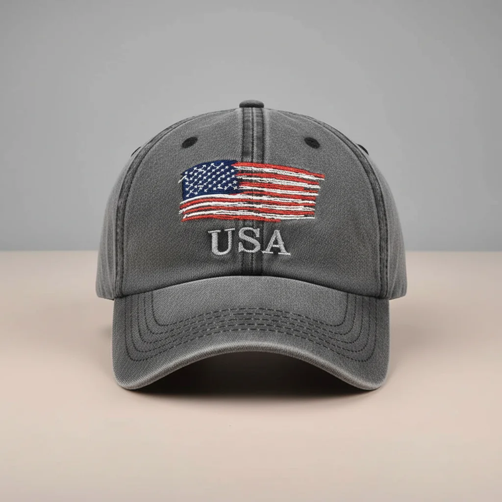 casquette vintage coton brodé usa - Vue 2 - casquette vintage