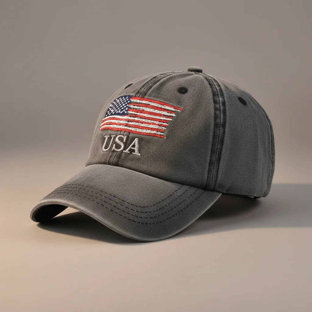 casquette vintage coton brodé usa - Vue 5 - casquette vintage