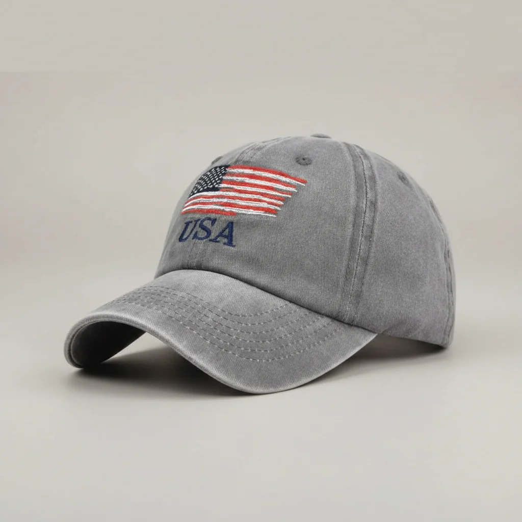 casquette vintage coton brodé usa - Vue 6 - casquette vintage